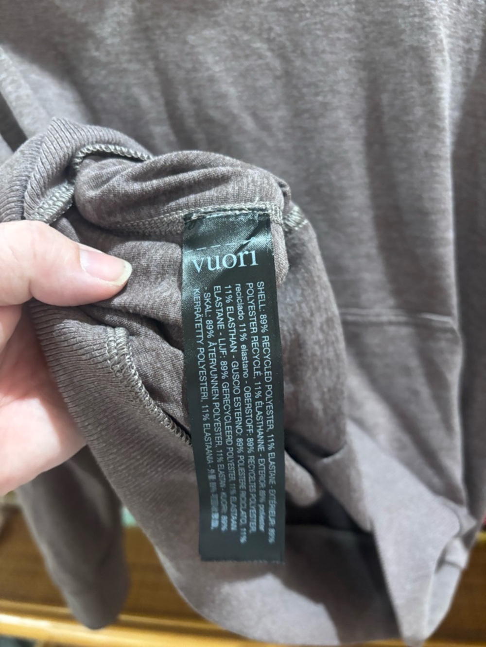 Vuori Women's Hooded Pullover Sweatshirt - Heather Mauve - Picture 3 of 5